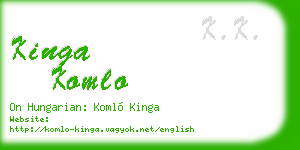 kinga komlo business card